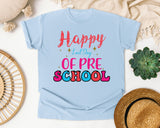 Happy Last Day Of Preschool graphic tee in Chambray