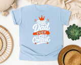 Best Dad Ever No Contest White graphic tee in Chambray