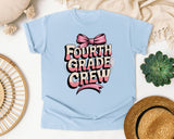 Fourth Grade Crew graphic tee in Chambray