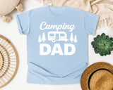 Camping Dad White 2 graphic tee in Chambray