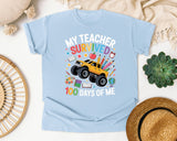 My Teacher Survived 100 Days Of Me Truck graphic tee in Chambray