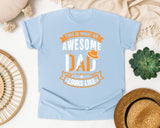 This Is What An Awesome Dad Looks Like White graphic tee in Chambray