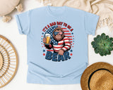It's A Bad Day To Be A Bear graphic tee in Chambray