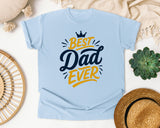 Best Dad Ever Gold graphic tee in Chambray