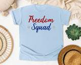 Freedom Squad graphic tee in Chambray