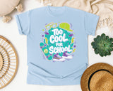 Too Cool For School Sneakers graphic tee in Chambray