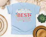 World's Best Teacher graphic tee in Chambray