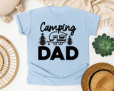 Camping Dad White 3 graphic tee in Chambray