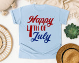 Happy 4th Of July Red graphic tee in Chambray