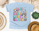 One School Year Later Goose graphic tee in Chambray