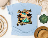 Papasaur graphic tee in Chambray