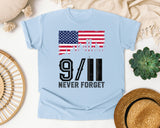 Never Forget Black 2 graphic tee in Chambray