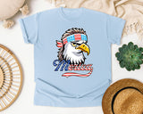 Merica Grey graphic tee in Chambray