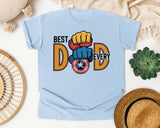 Best Dad Ever Brown graphic tee in Chambray