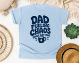 Dad Fueling Chaos Since Day One Navy graphic tee in Chambray
