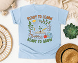 Ready To Learn Ready To Grow graphic tee in Chambray