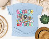 Back To School Fish graphic tee in Chambray