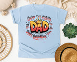Strong Funny Protector Dad graphic tee in Chambray