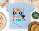 Dads BBQ Grill Expert graphic tee in Chambray