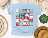 Flag Made Of Marshmallows graphic tee in Chambray