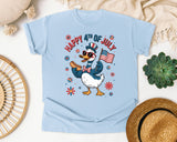 Happy 4th Of July Grey 2 graphic tee in Chambray