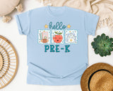 Hello Pre-K Frames graphic tee in Chambray