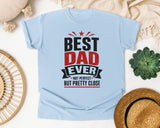 Best Dad Ever Not Perfect But Pretty Close Black graphic tee in Chambray