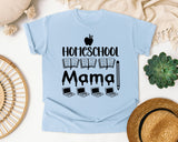 Homeschool Mama graphic tee in Chambray