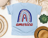 America Red graphic tee in Chambray
