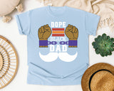 Dope Black Dad White graphic tee in Chambray