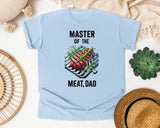 Master Of The Meat Dad Grey graphic tee in Chambray