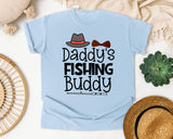 Daddy's Fishing Buddy graphic tee in Chambray