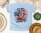 Oh My Stars Grey 2 graphic tee in Chambray