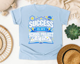 Success Is My School Project graphic tee in Chambray