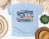 Remembering September 11 graphic tee in Chambray