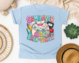 Game Over Back To School Pastel graphic tee in Chambray