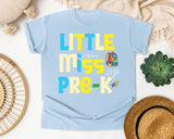 Little Miss Pre-K Bright graphic tee in Chambray