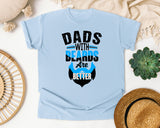 Dads With Beards Are Better White 4 graphic tee in Chambray
