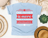 One Father Is More Than A Hundred Schoolmasters White graphic tee in Chambray