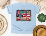 Small Town USA graphic tee in Chambray