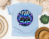 Level Up Dad graphic tee in Chambray