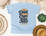Best Dad Fueling Chaos And Bad Jokes Black graphic tee in Chambray