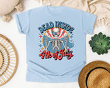 Dead Inside 4th Of July graphic tee in Chambray