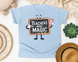 Teachers Make Magic graphic tee in Chambray