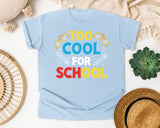 Too Cool For School Bold graphic tee in Chambray