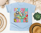 Its Now Laters Bruh Alligator graphic tee in Chambray