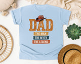 Dad The Man The Myth The Legend Orange graphic tee in Chambray