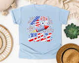 4th Of July graphic tee in Chambray