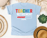 Teacher Retirement Loading graphic tee in Chambray