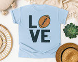 Love Football Vertical graphic tee in Chambray